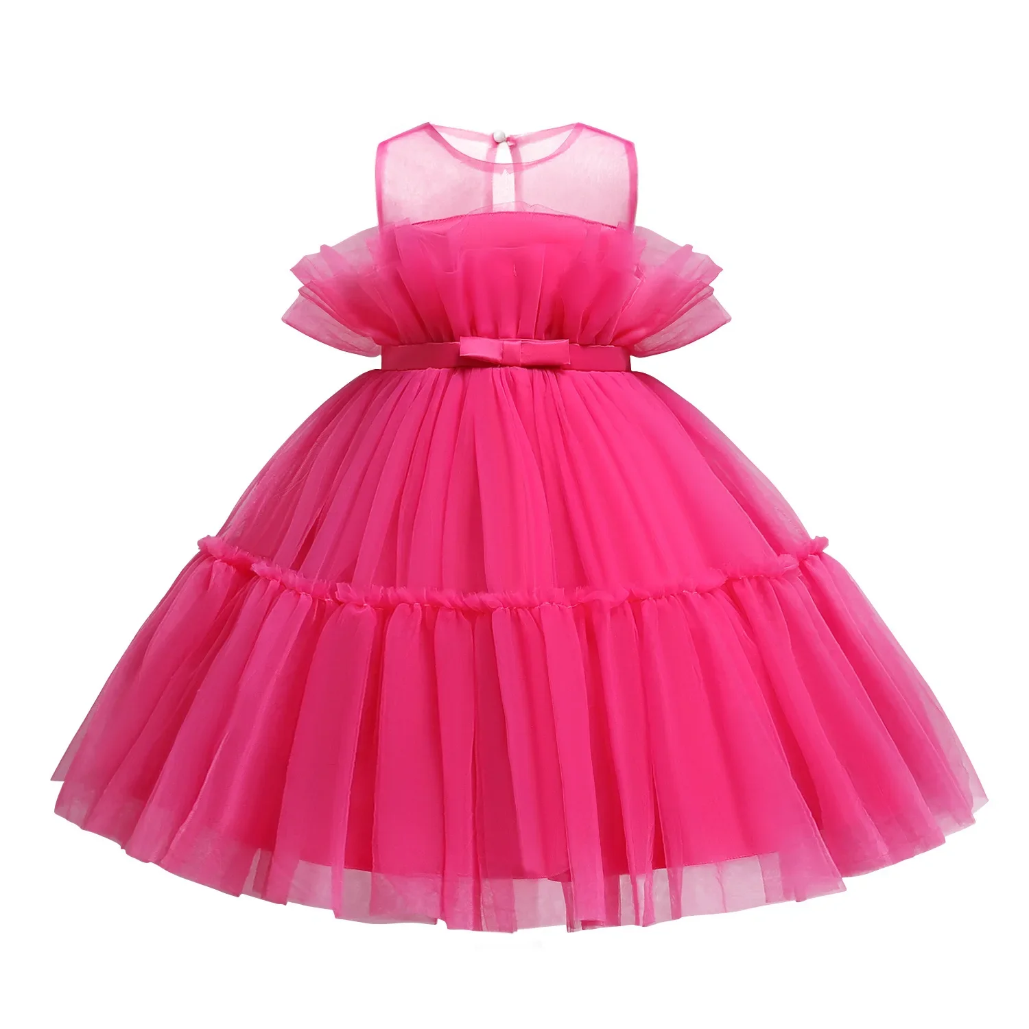 Weißes Tüll kleid Baby Blumen mädchen 1. Geburtstag Fotoshooting elegante Party kleider und Hochzeits prinzessin Kleider 2 3 4 6 Jahre Kind