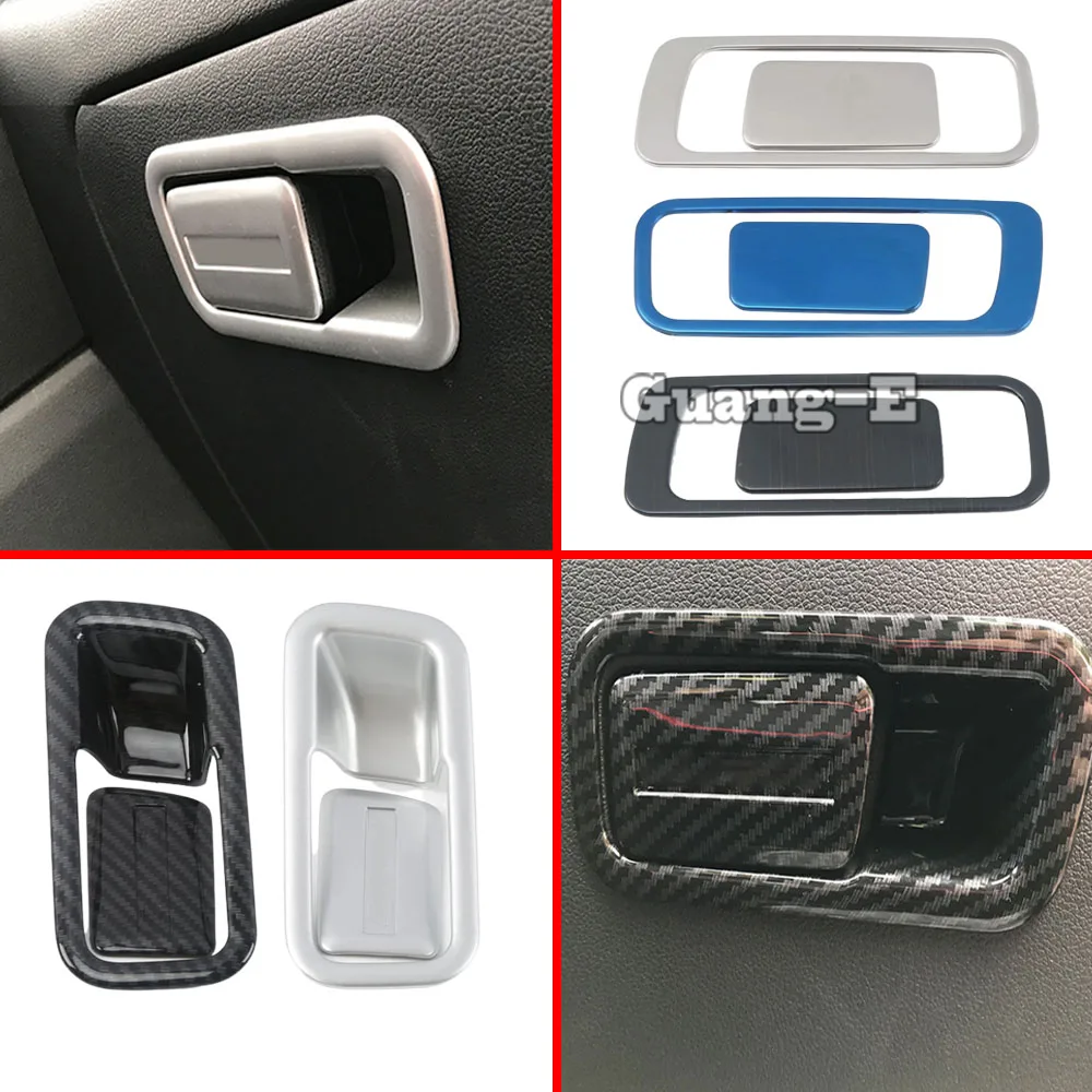 

For Hyundai Kona Encino Kauai 2017 2018 2019 2020 2021 Car Sticker Storage Co-Pilot Box Front Trim Lamp Panel Frame Hood 2PCs