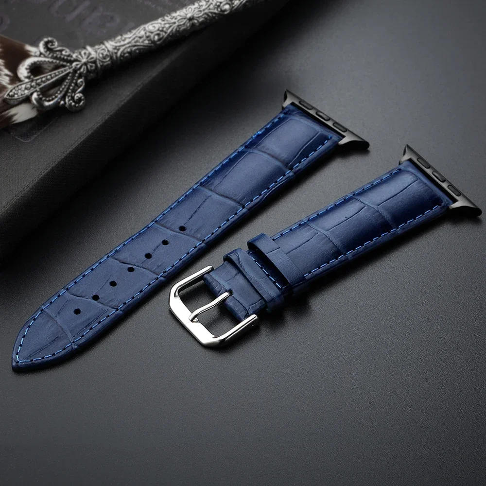 High Quality Leather Strap for Apple Watch Band Ultra 3 2 49mm iWatch Series 11/10/9/8/7/SE/6/5/4/3/2 42mm 38 44 40mm 45 46 41mm image 6