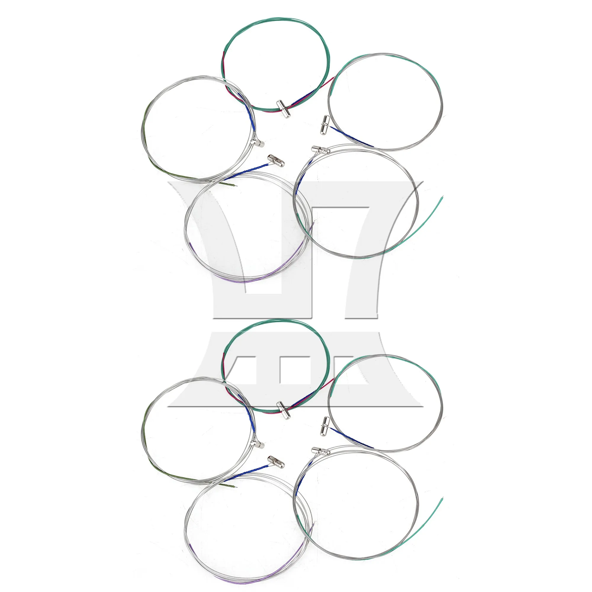 

Yibuy 10 шт. китайские струны Guzheng, стальная проволока, диаметр 0,5x0,6x0,7x0,77x0,8 мм