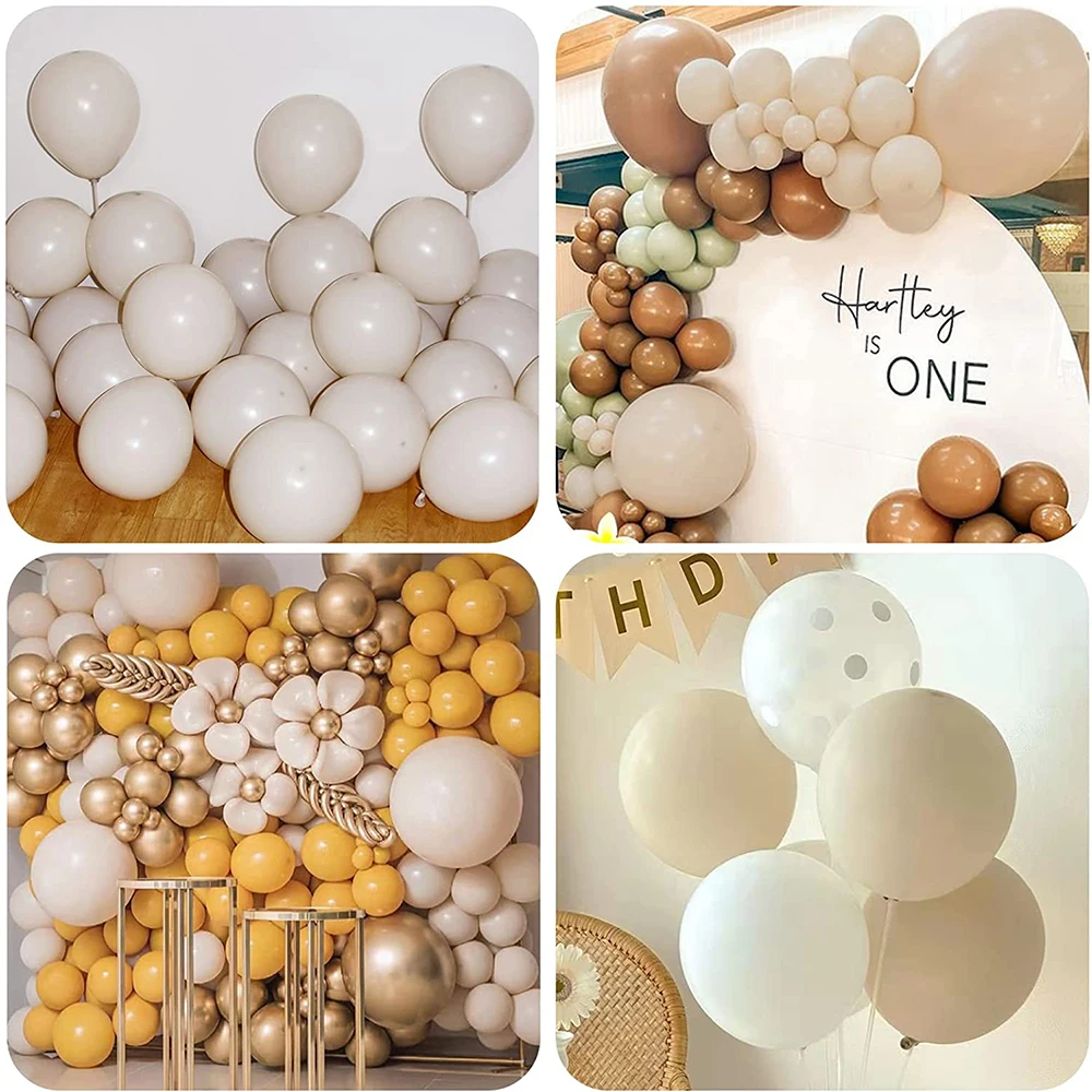 10/20/30pcs White Sand Balloons Retro Pink Avocado Green Coffee Balloon Wedding Birthday Party Decor Baby Shower Helium Globos