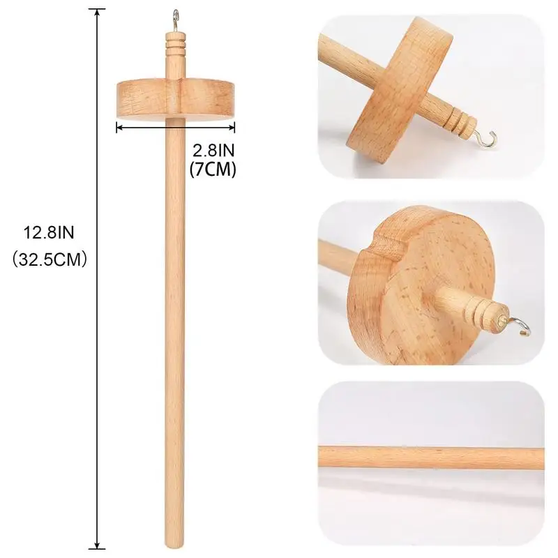 初心者のための木製のドロップスピンドル,手持ち糸のスピナー,織りホイール,耐久性と使いやすい,ギフト
