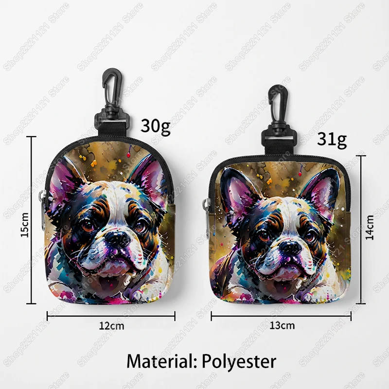 Paint Splash Oil Painting Dog Print Pet Dog German Shepherd Treat Pouch Dog Reward Bags Snacks Awards Waist Bag Pet Supplies
