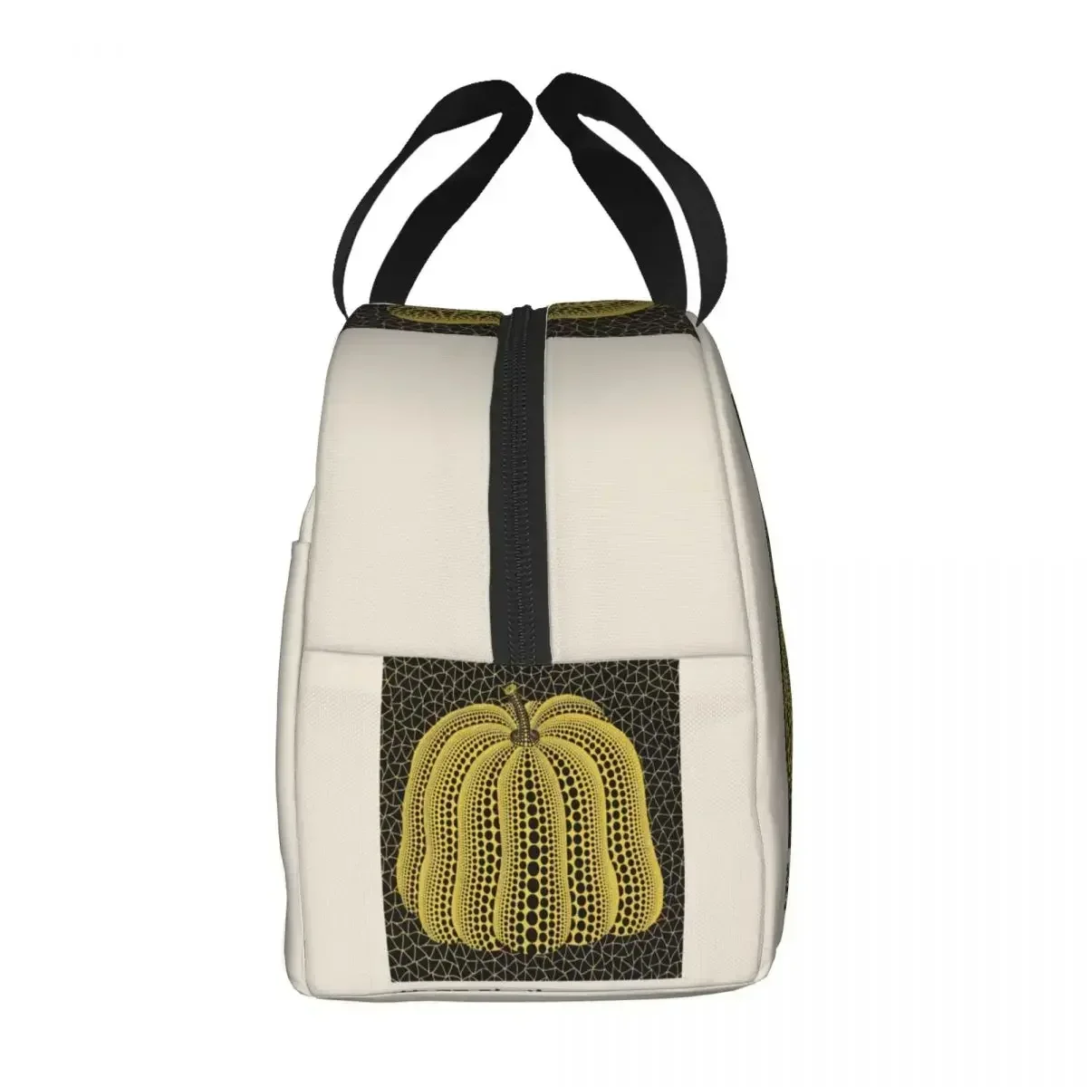 Yayoi Kusama Pumkin Forever Insulated Lunch Bag for Camping Travel Abstract Art Portable Cooler Thermal Lunch Box for Women Kids