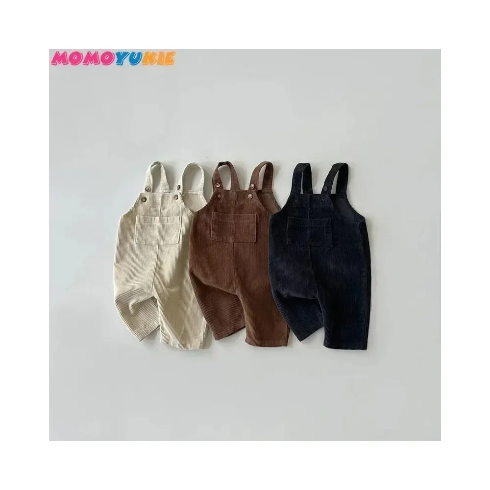 Newborn Baby Boy Corduroy Jumpsuit Autumn Winter Long Sleeve Romper Baby Girl Overalls Casual Bib Pants Soft Warm Kids