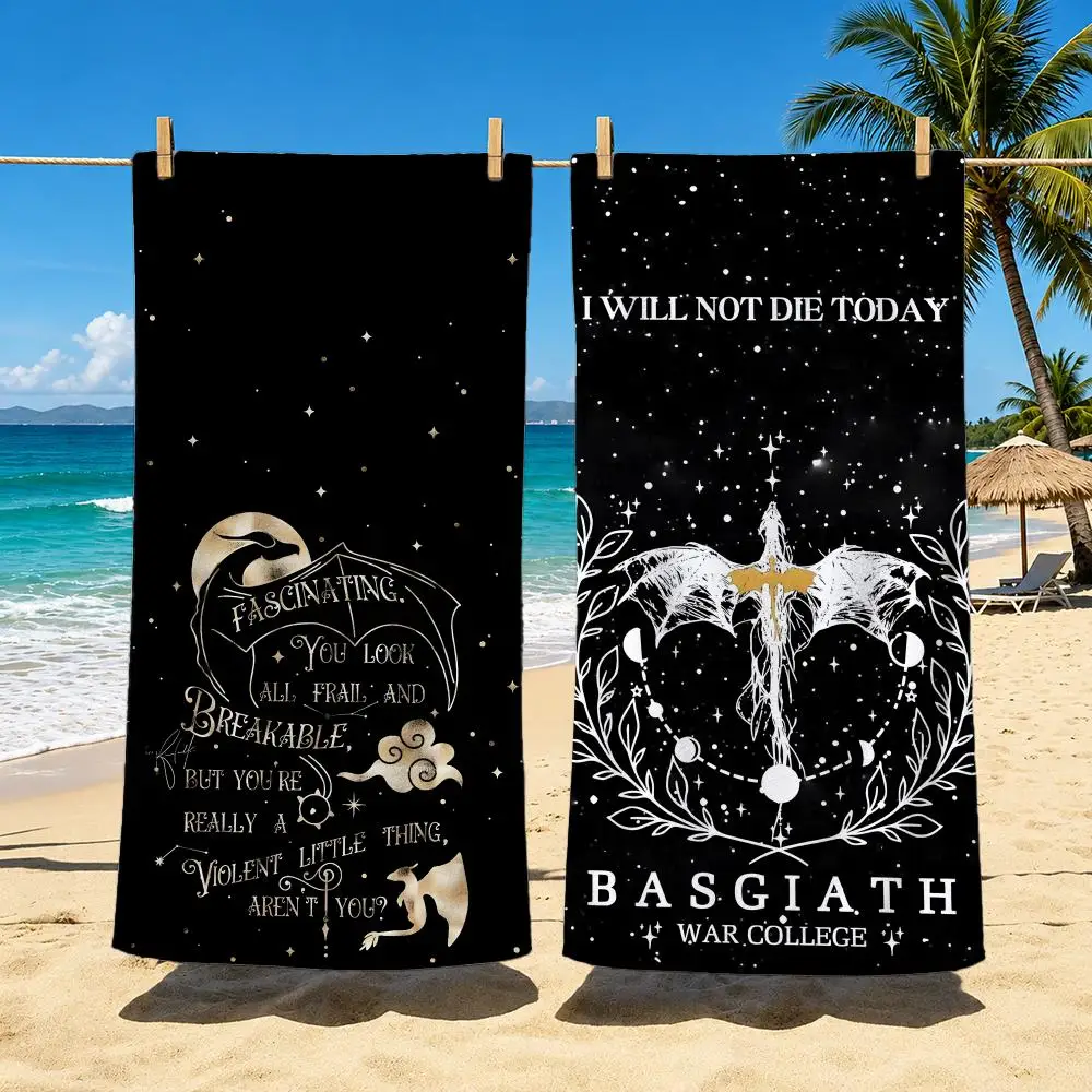 Novel Fourth Wing Towel Towel Soft Pool Gift For Travel Gym Shower Cool Camping Quick Dry Sports  Large Beach Towel