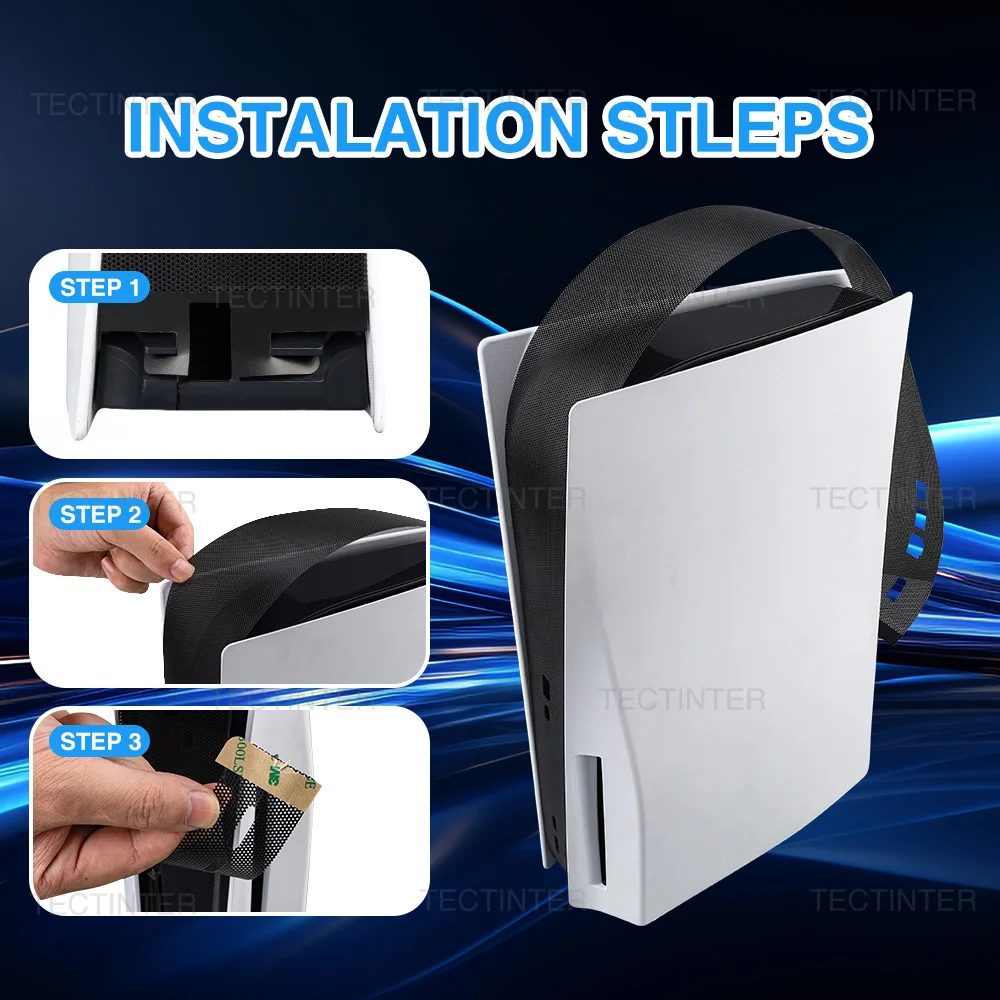 Dustproof Capa Mesh para PS5, Disco, Console Digital, 3 Lado, Respirável Protetor, Anti-Scratch, Poeira Net, Filtro, PS5 Acessórios