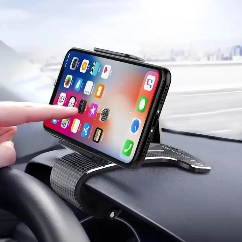 

Car Dashboard Phone Clip Holder, 360° Rotating Dash Steering Wheel Cell Phone Clamp Mount Stand with 4-7 Inch Smartphone