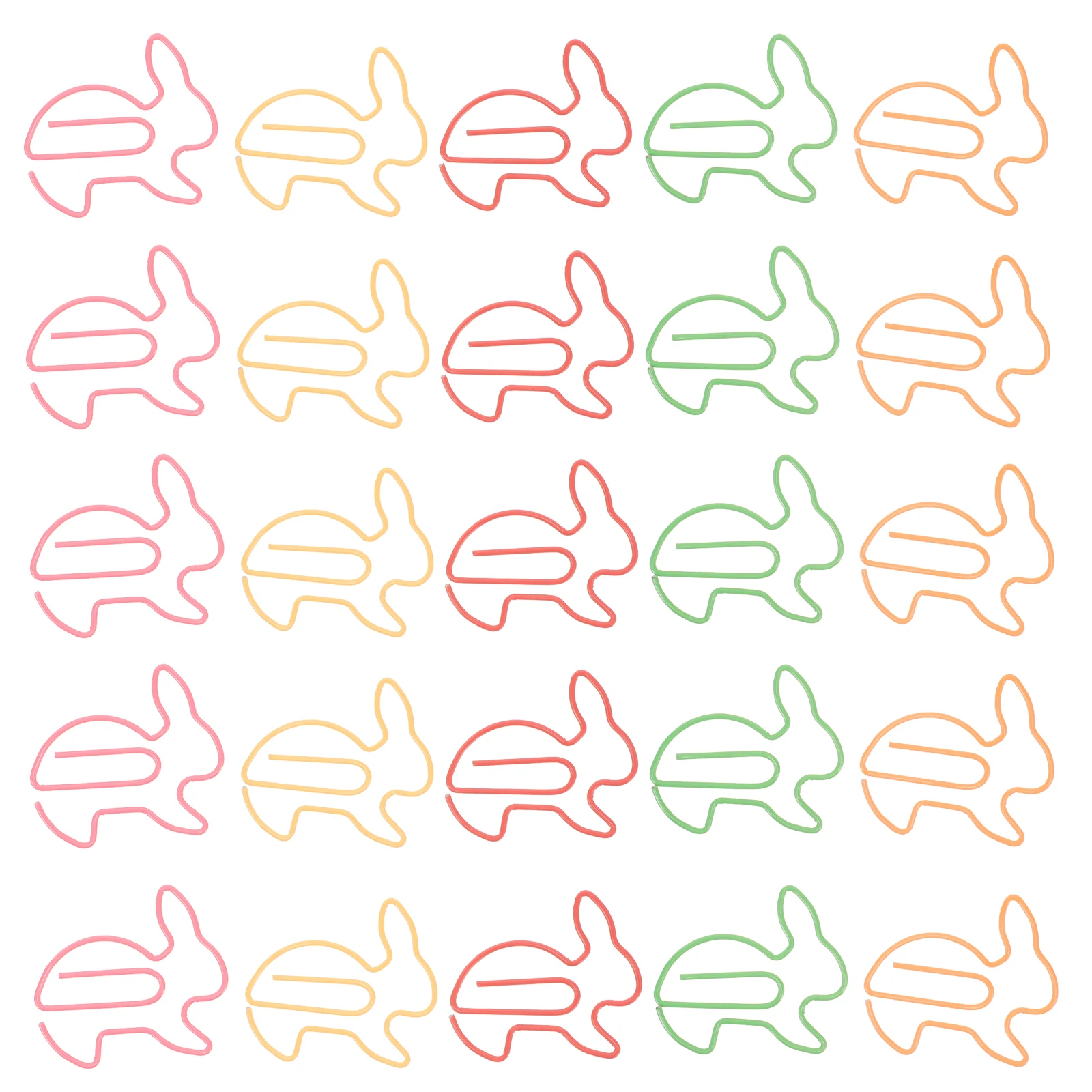 50pcs Rabbit Shaped Paper Clips Cartoon Designed Metal Office Supplies Strong Clipping Force Decorative Note Clips For Party