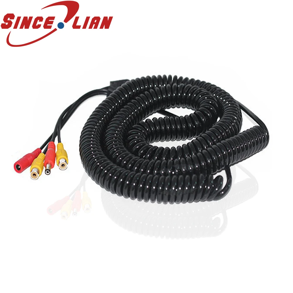 Spring Video Wire Reversing Image Semi-Trailer Cable Camera Surveillance AV Screw Truck Aviation Head Extension Cord Spiral Line