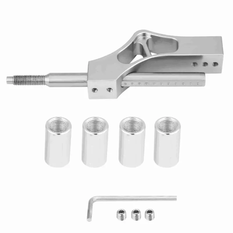 

Новинка, 1 шт., красный и серебристый, 2 цвета, универсальный регулируемый удлинитель ручки переключения передач, алюминиевый рычаг, удлинитель переключения передач с одним изгибом