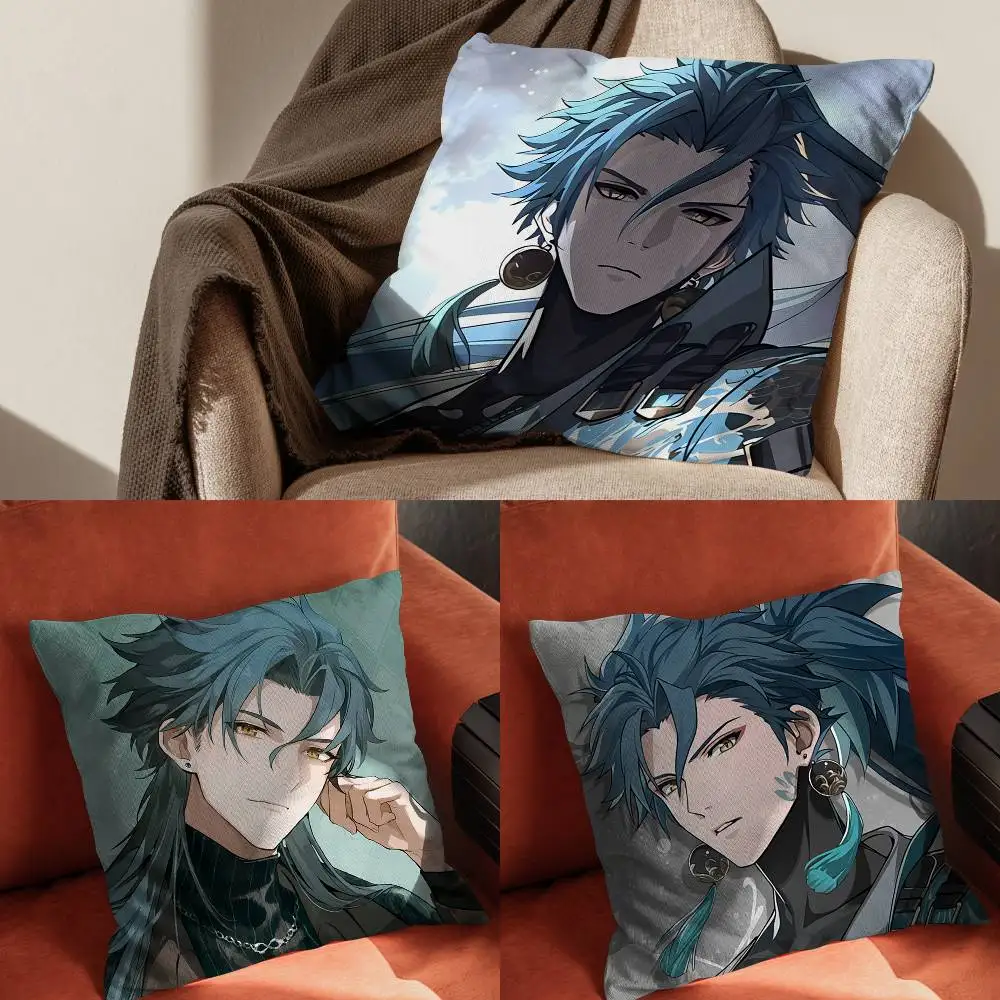 

Ji Yan Wuthering Waves Pillow Case For Car Pillows 60x60 Cushions Luxury Double Sided Cover Home And Decoration Sofa