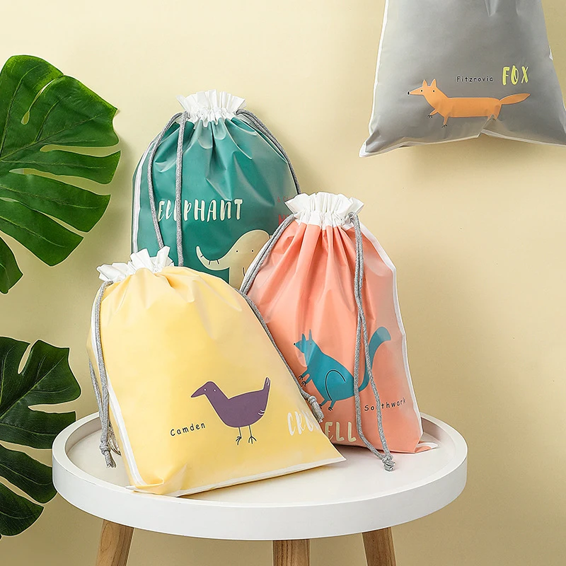 Plastic Storage Bag Drawstring Bag Waterproof Storage Bag Travel Storage Bag Wet Clothes Swimsuit Storage Bag 36*45cm