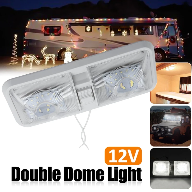 RV Interior Led Ceiling Light Boat Camper Trailer Single Dome 12V 280LM Dimmer