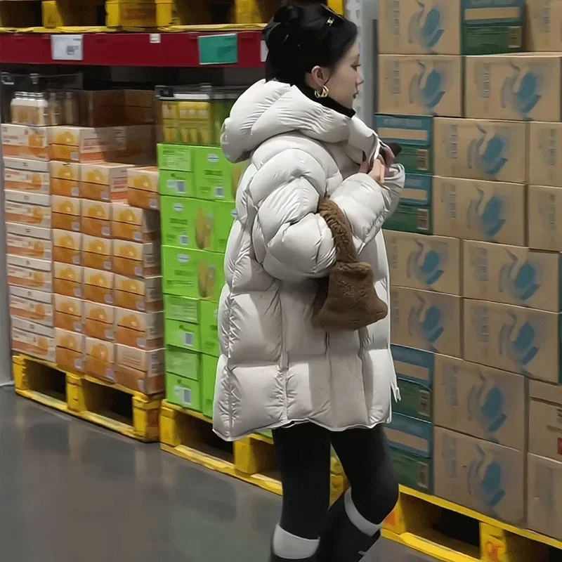 レディースコート クラウドフォームハット 大きいサイズ カジュアルアウター コットン服 冬用 厚手 韓国風 ショートパファージャケット