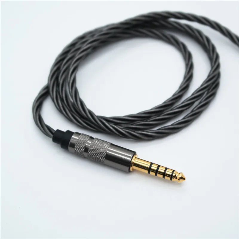 يصلح للصوت-تكنيكا MSR7B SR9 ES750 ES770H ESW950 WP900 HIFI سماعات الكابلات 4.4 متوازن سماعة الأساسية بالفضة كابل