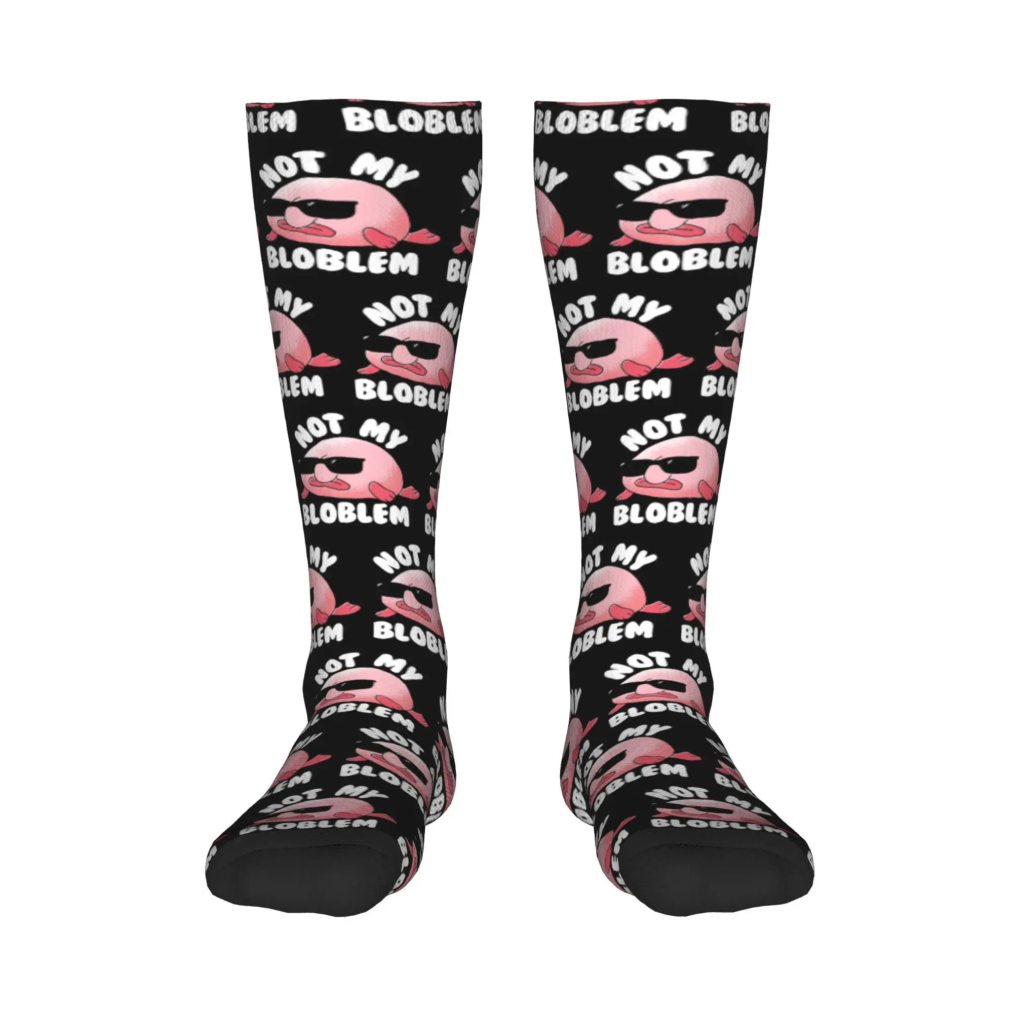 

Crew Stockings Blobfish Not My Bloblem Not My Problem Socks Harajuku Casual Hip Hop Long Socks Accessories for Men Women