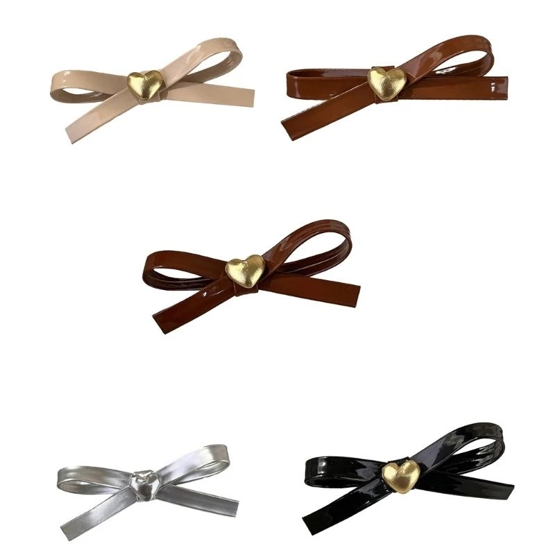 Clip lateral con lazo corazón para niña, Clip peinado antideslizante, decoración para cabello para mujer, 15UB
