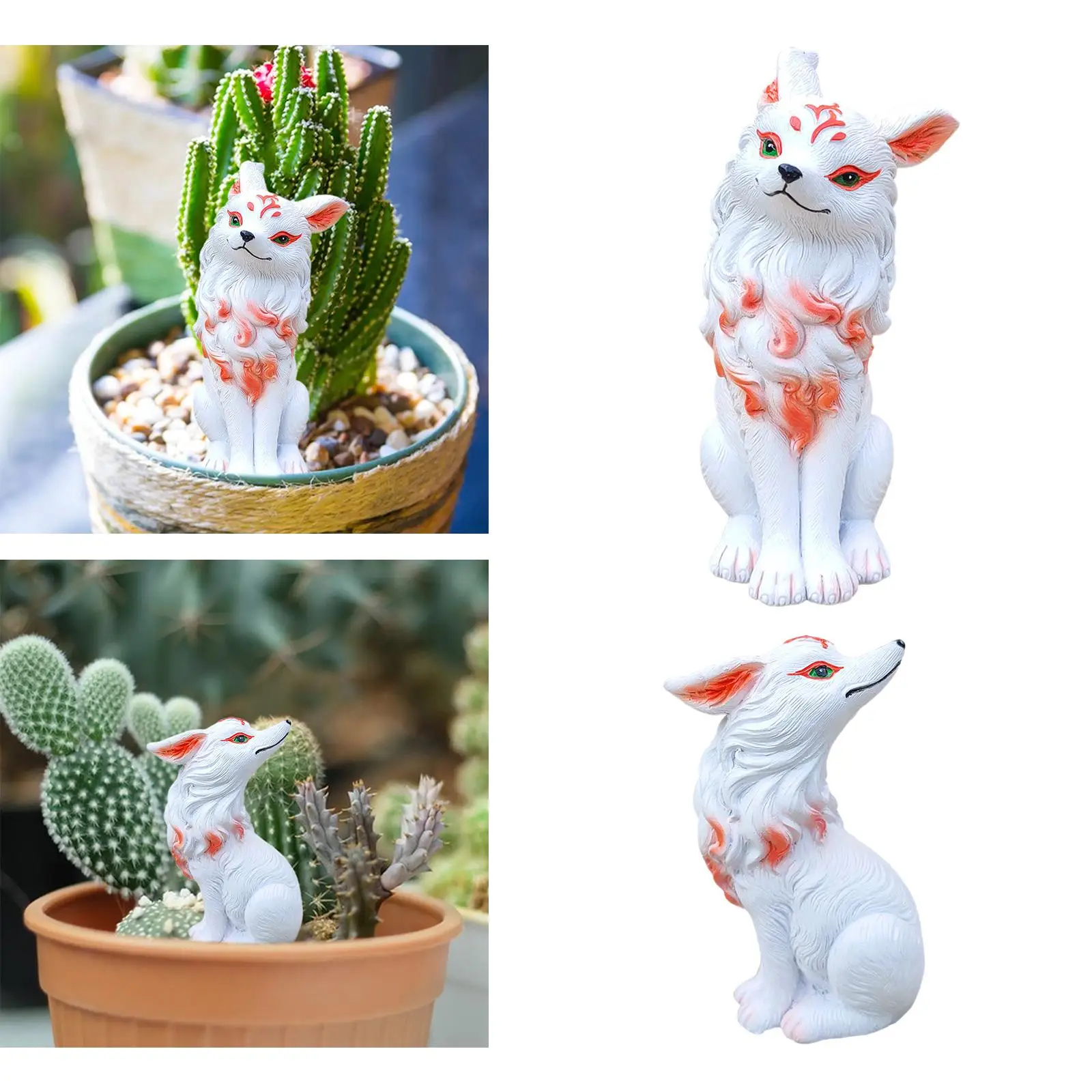 Cute Animal Statue Miniature Landscape Decorative Housewarming Gift Animal Figurine for Tabletop Balcony Patio Yard Outside