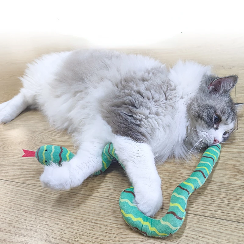 Catnip Toy Interactive Toy Plush Cat Toy Gluttonous Snake Bite-Resistant Molar Interactive Toy Gift For Cat Pet Accessories