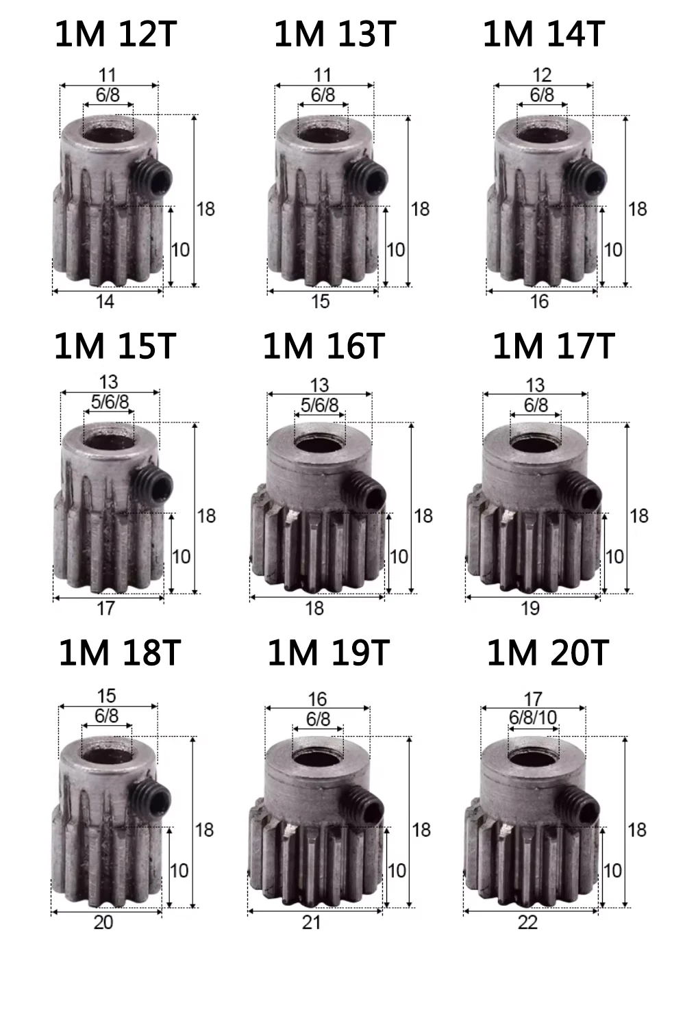 1M Gerades Zahnstangen-Set mit konvexer Plattform, 10x10, Länge 100-500mm, Zahnrad mit 12-20 Zähnen, Motorgetriebe, Direkt vom Hersteller – Detail 4
