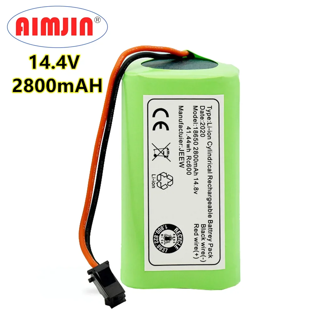 

14.4V 2800/4800/6800mAh Li-ion Battery for Conga Excellence 990 Ecovacs Deebot N79 N79S DN622, Eufy Robovac 11 11S 12 15C 15S