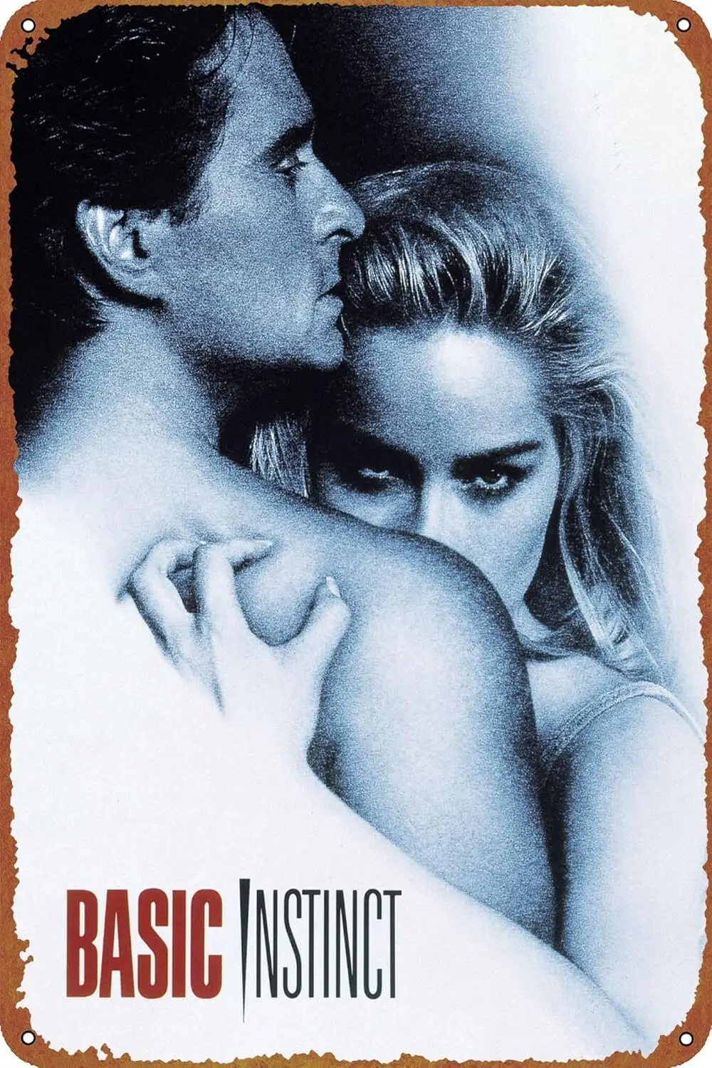 Basic Instinct Movie Poster Vintage Tin Sign for Home, Garden, Bar, Restaurant, Cafe, Office, Shop - Fun Retro Wall Decor - sign