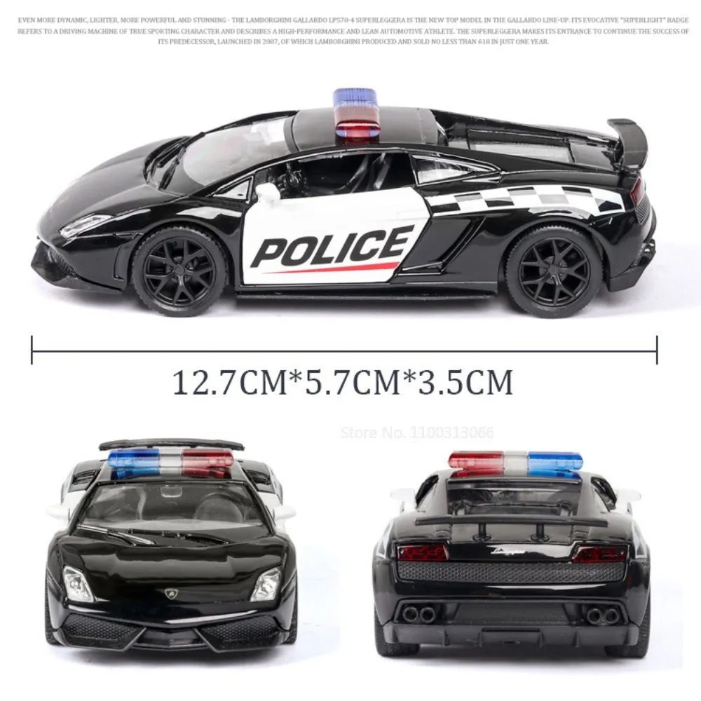 1:36 Ford Mustang Police Car Model Toy Alloy Diecasts Dodge Vehicles Model Simulation Car with Pull Back Collection Kids Gifts