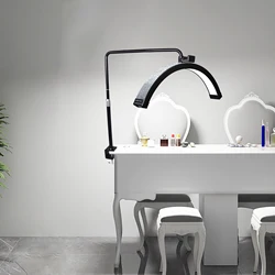 FOSOTO 25inch 40W Half-Moon light Led Nail Lamp Desktop Arch Ring Led Light Manicure Lamp Nail Art Light for Tattoo Beauty Salon