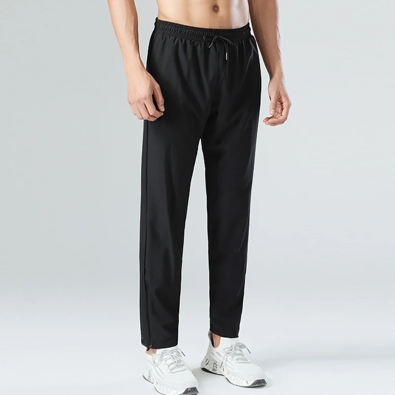 

Summer Spring Men Pants Running Sweatpants Quick Dry Zipper Breathable Basketball Joggings Training Sports Gym Workout