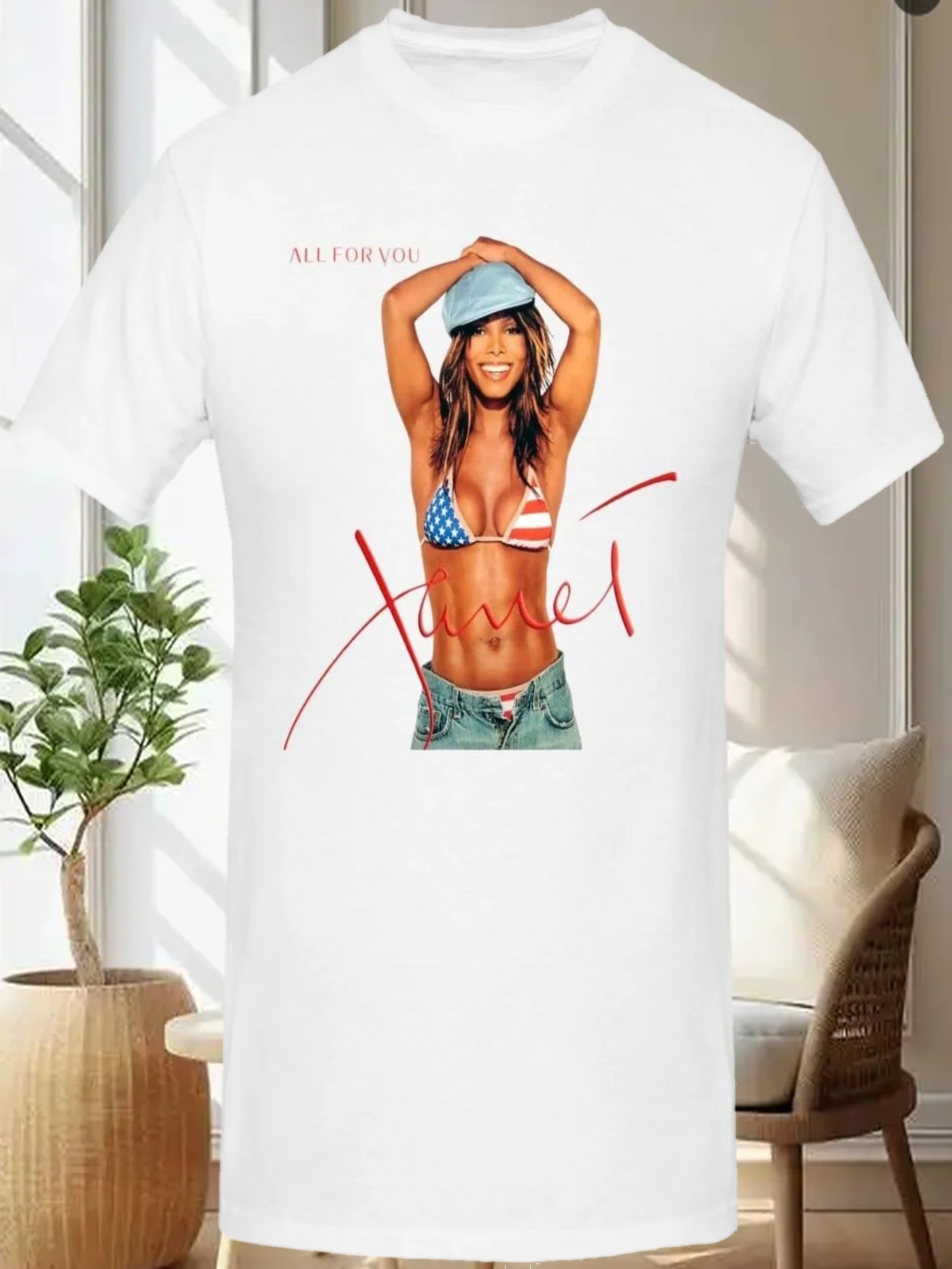 

Футболка Janet Music Jackson, мужская хлопковая базовая футболка с короткими рукавами, маленькая белая