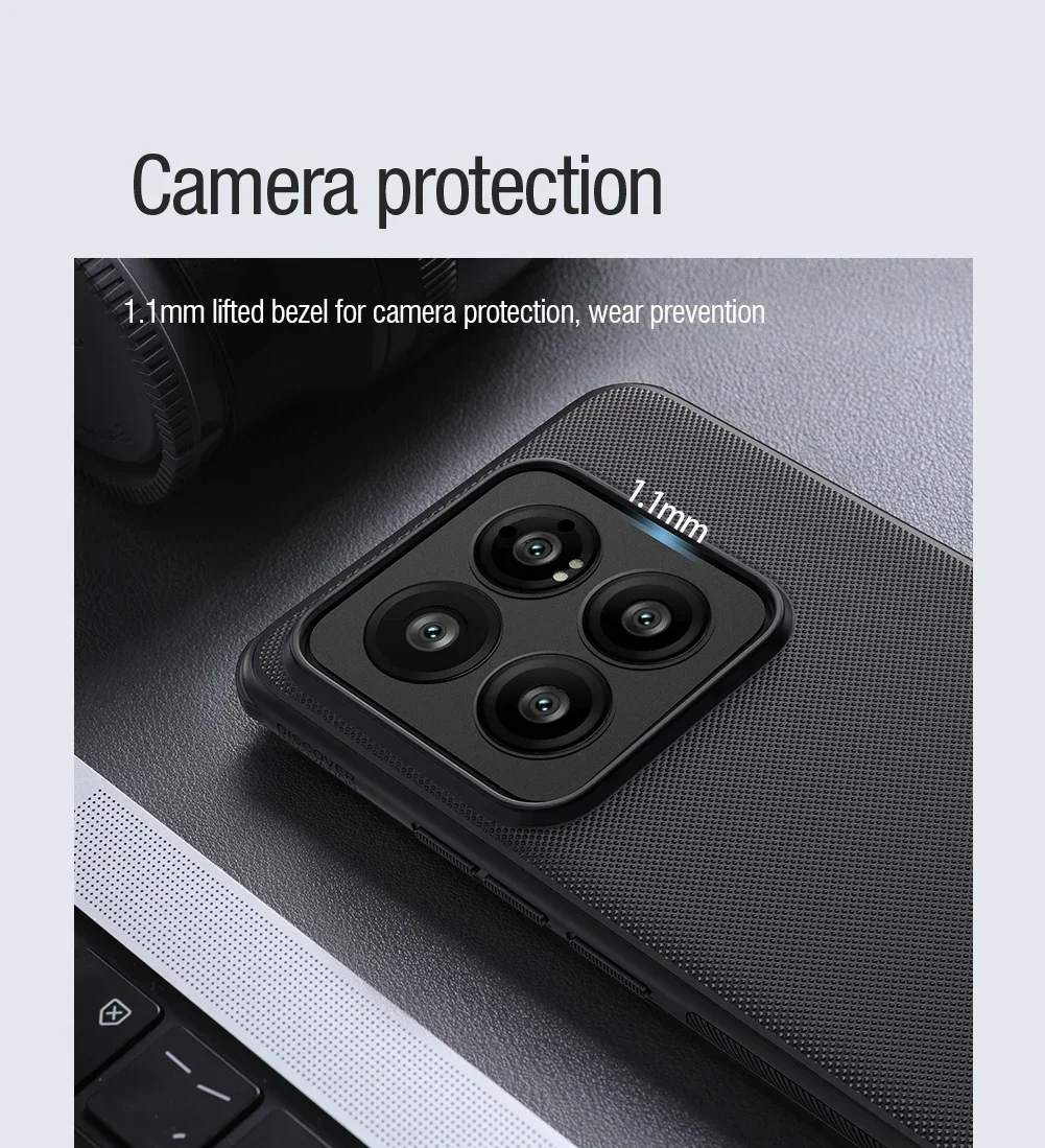 NILLKIN-Super Frosted Shield Pro Case for Xiaomi 14, Magnetic Wireless Charging, MagSafe Back Cover, Non-Slip, Anti-Fingerprint image 6
