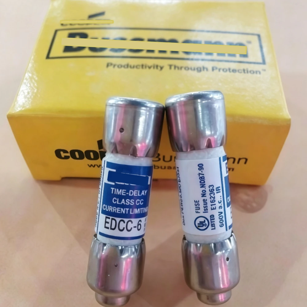 10PCS OEM EDCC‑6 Time‑Delay Fuse 6A 600VAC Class CC Current‑Limiting Fuse