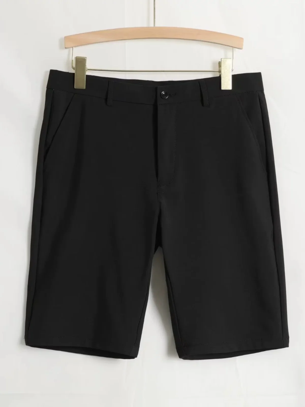 

Summer Thin Casual Loose Elastic Anti-Wrinkle Five-Quarter Straight Leg Men's orts Youth Active Sle Basic Color Trendy