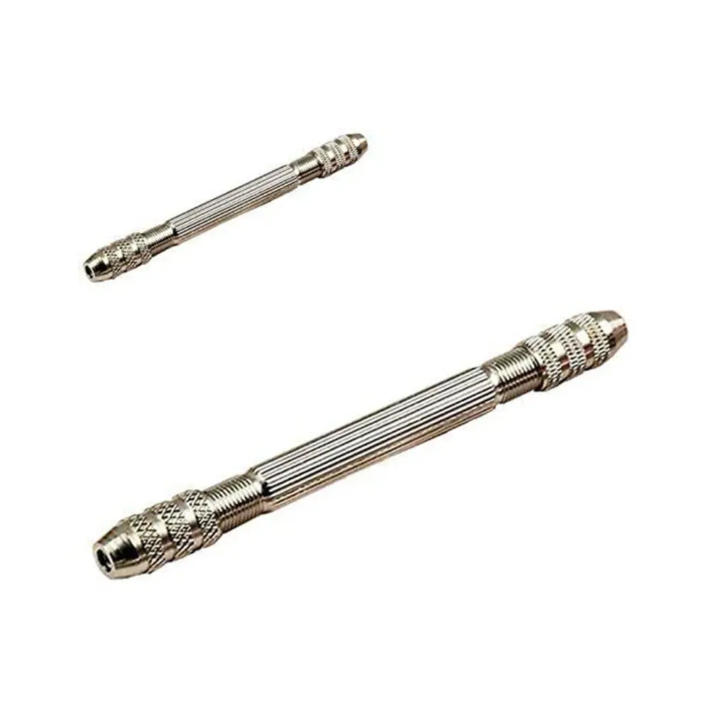 Double Head Hand Twist Drill with Needle Handle, Cable Nozzle Lock, and Engraving Chuck for DIY Jewelry Making