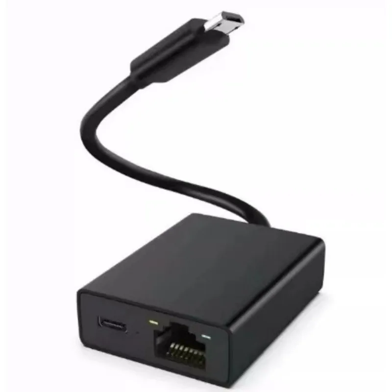 Tarjeta de red de puerto micro externo RJ45, 100Mbps, indicador LED 4K, adaptador Ethernet Plug Play para Streaming TV Stick