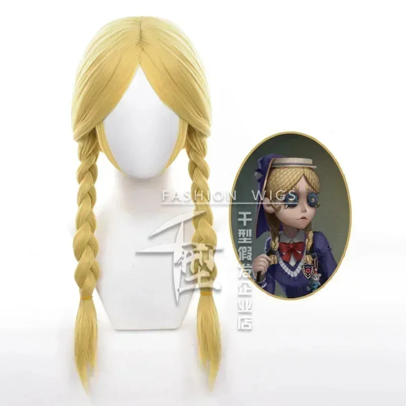 Jogo identidade v anne lester cosplay peruca unisex longo trançado cabelo cosplay anime resistente ao calor perucas sintéticas