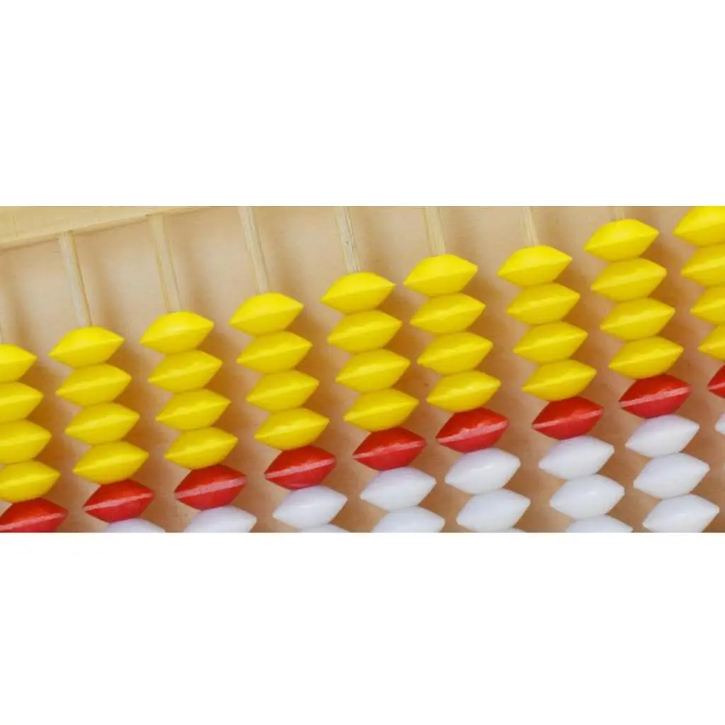 Ábaco juguete de matemáticas para niños niños contando ábaco de madera amarillo rojo blanco