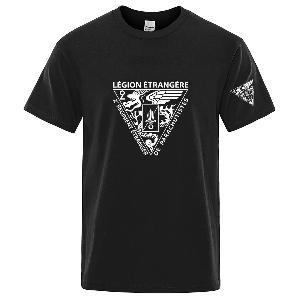 2026 French Foreign Legion Special Forces Armyr Logo Print Men's Refreshing and non Stick to the Body T-shirt Premium Top