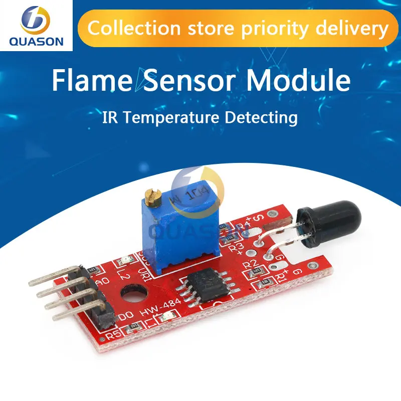 New 4PIN KY-026 Flame Sensor Module IR Sensor Detector Module Temperature Detecting Suitable