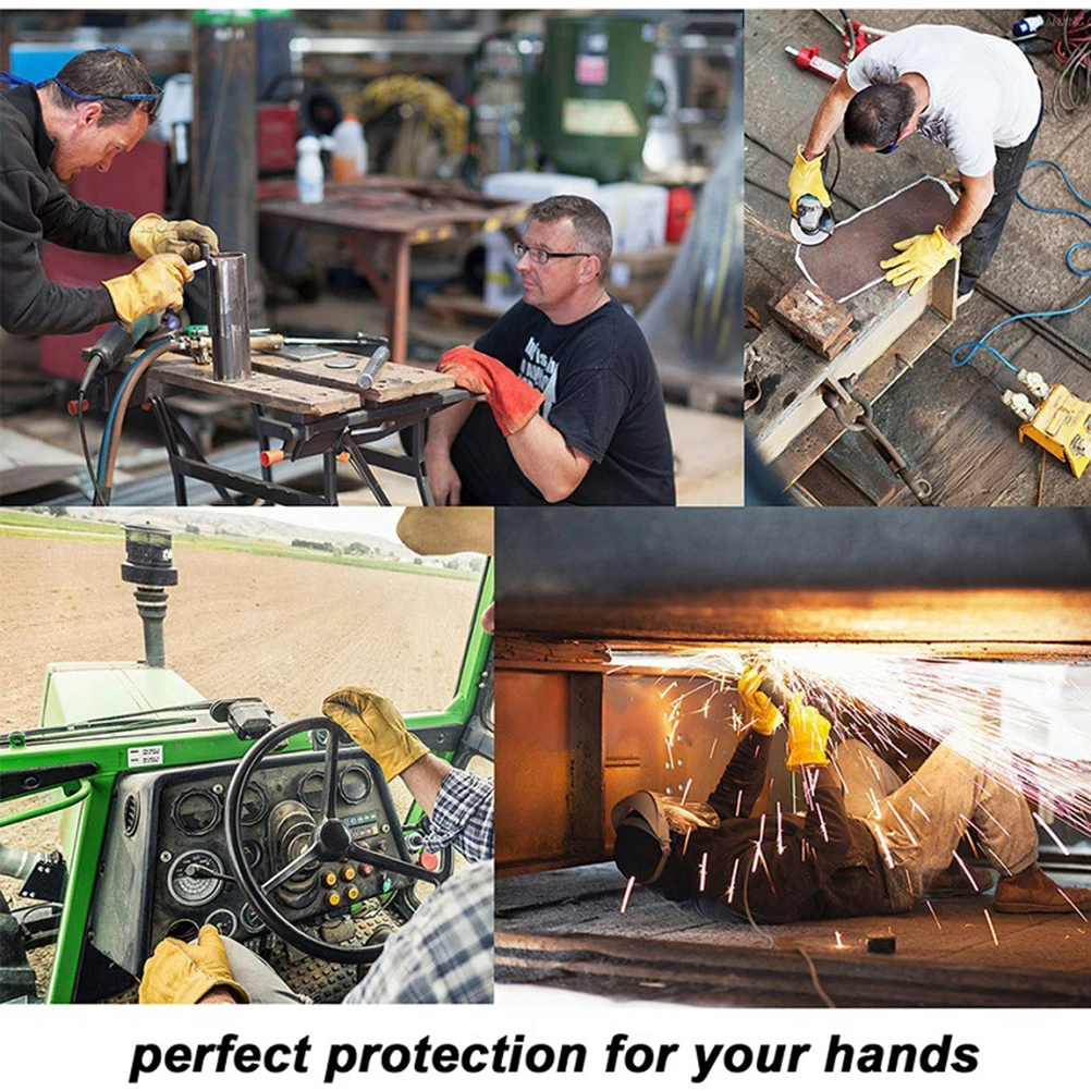 

Gloves Cattlehide Anti slip Motorcycle Gardening Labour Protection Durable H Safety Industrial Work Gloves