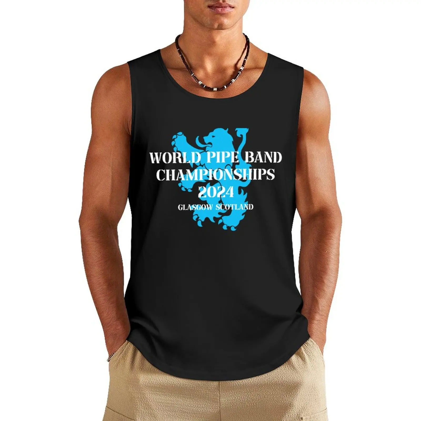 Rampant Lion Black Tank Top Men's gym t-shirts men clothes