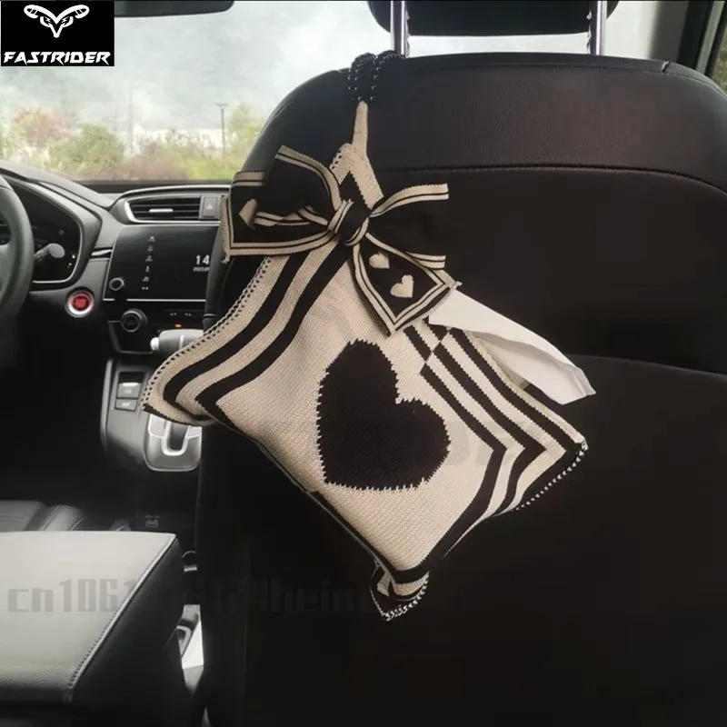 Car Cute Dog Doll Tissue Bag Car Seat Dual-Purpose Multi-Function Large Capacity Hanging Tissue Bag Car Decoration