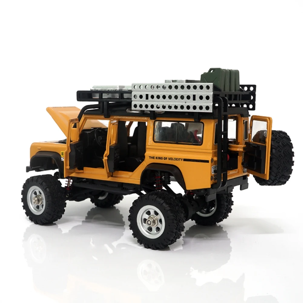 Imagem -03 - Carro de Escalada Off-road de Controle Remoto Amarelo com Luzes Dianteiras e Traseiras Simulação de Modelo de Veículo 4wd 2.4ghz Sg2801