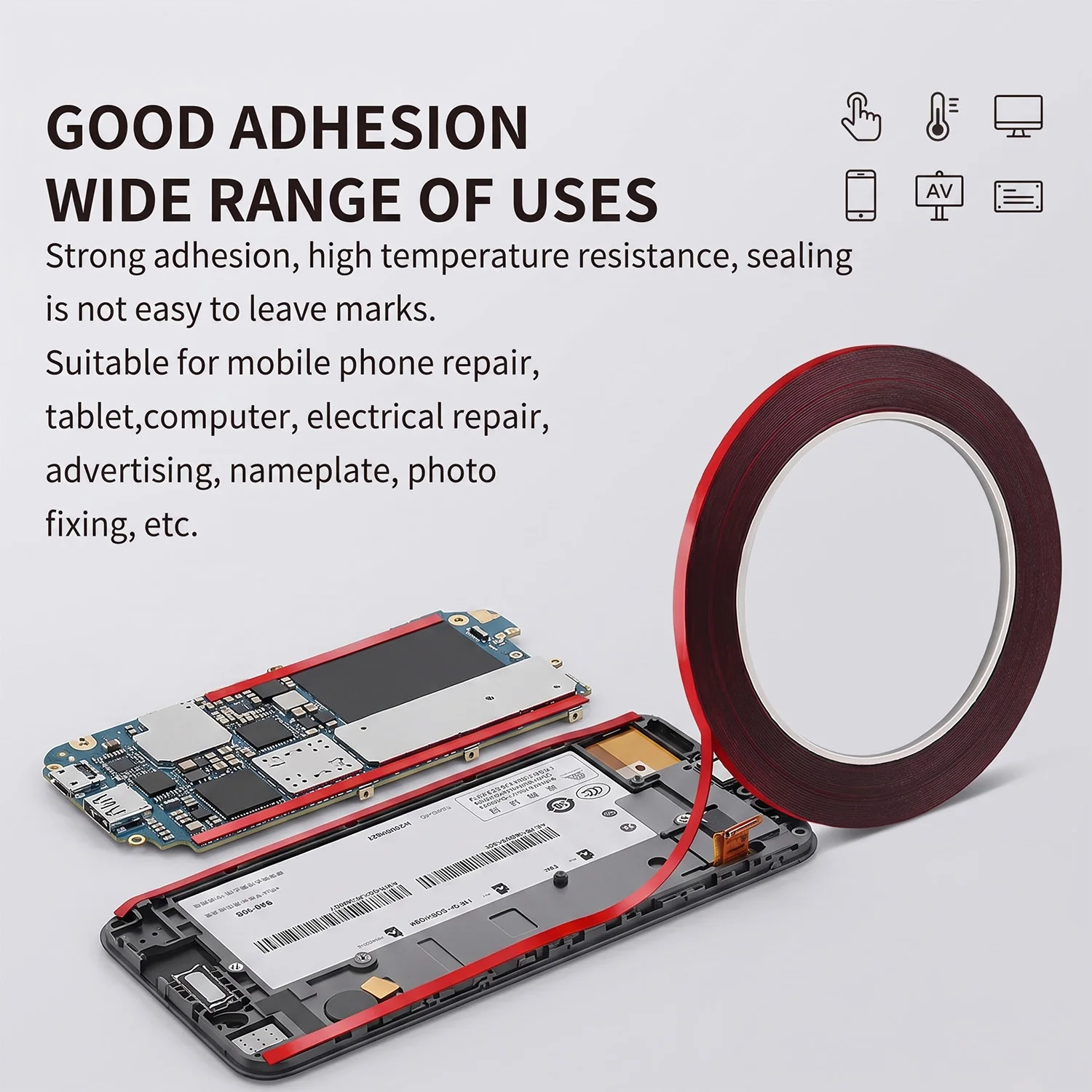Premium Mobile Phone Screen Repair Formula Glue Remover Liquid with Strong 2mm Double Sided Tape for iPhone Tablet Fixing Tool view 6