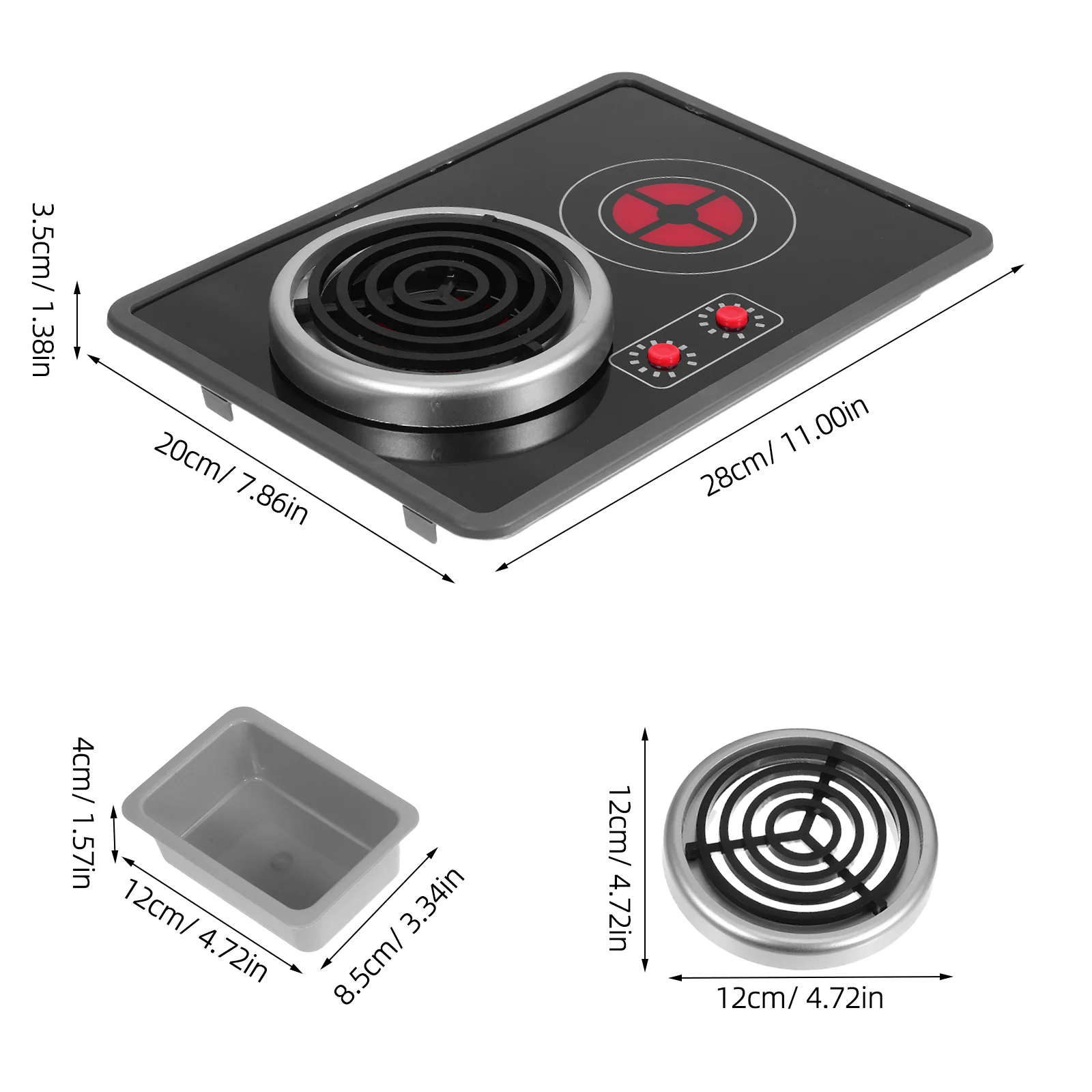 1 Juego de cocina para niños: cocina realista para juego de imitación con sonido ligero, cocina interactiva para niños, juego de rol portátil