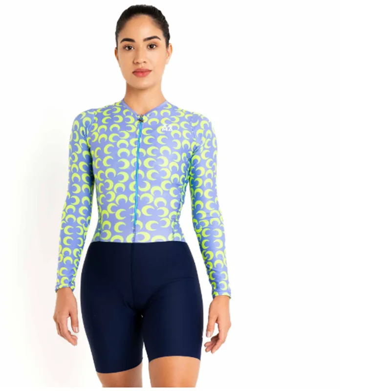 XAMA Summer long-sleeved women\'s Little Monkey Suit Training cycling suit GEL20D Sports Pro Cycling race kit