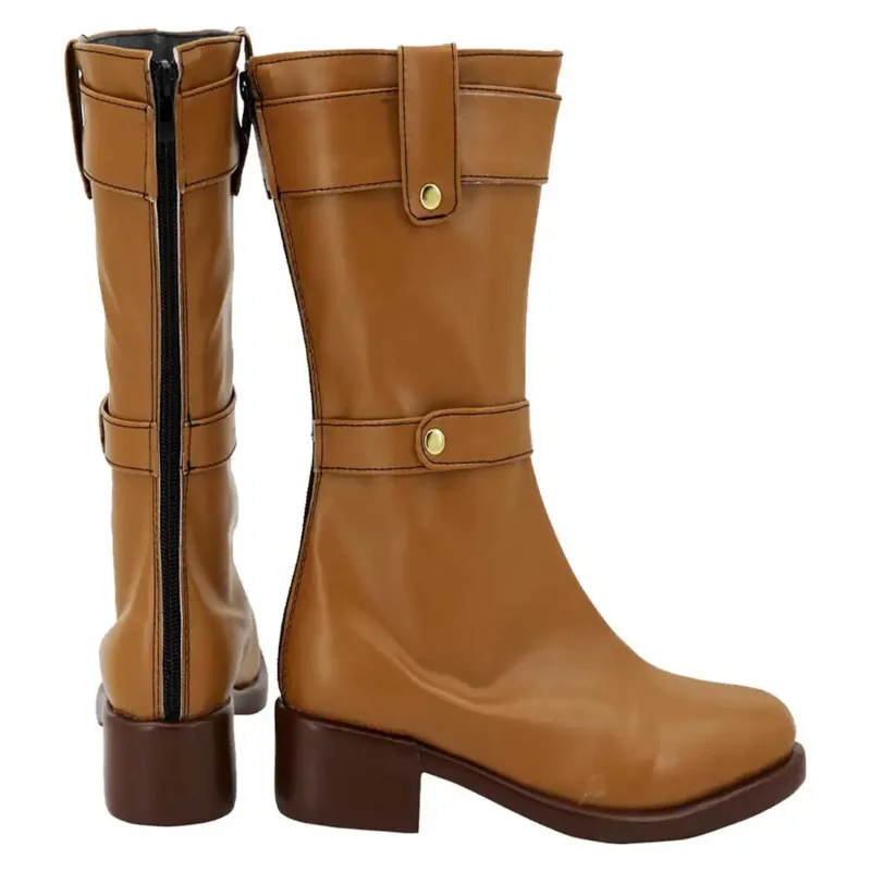 프라이팬 코스프레 판타지 신발 Himmel Stark Boots Anime Sousou 또는 Friar 변장 의상 액세서리 여성 롤 플레잉 신발