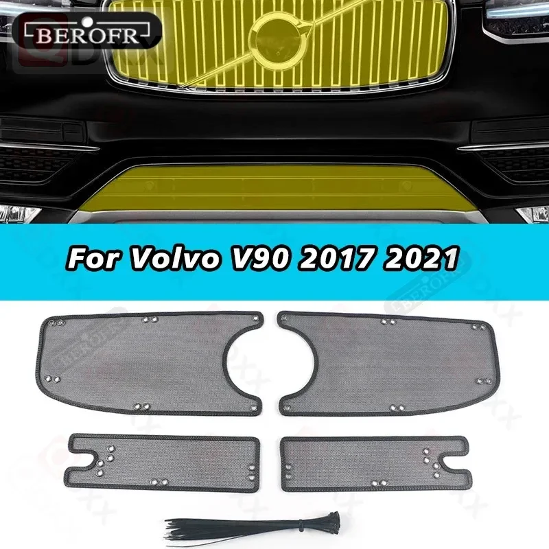 

Нержавеющая сталь для Volvo V90 2017 2021, передняя решетка от насекомых, сетка для экранирования, защитная сетка для лица, автомобильные аксессуары