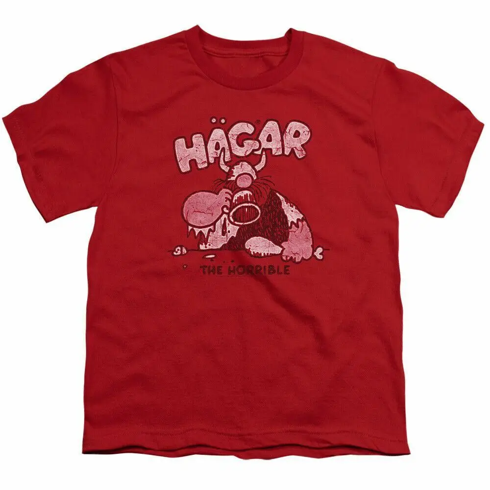 Hagar The Horrible Hagar Gulp Kids Youth T Shirt Licensed Kingdom Comics Tee Red